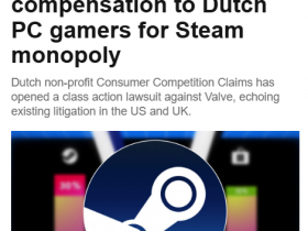 Steam在荷兰再遭到反垄断诉讼:被索赔超2.2亿欧元