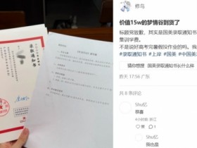 国美录取通知书附带30张暑假作业 校方:仅限部分专业